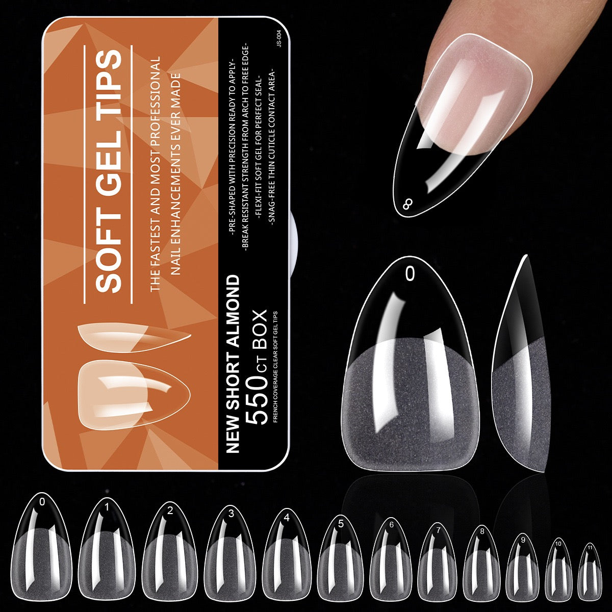 Soft Gel Nail Tips | 550PCS