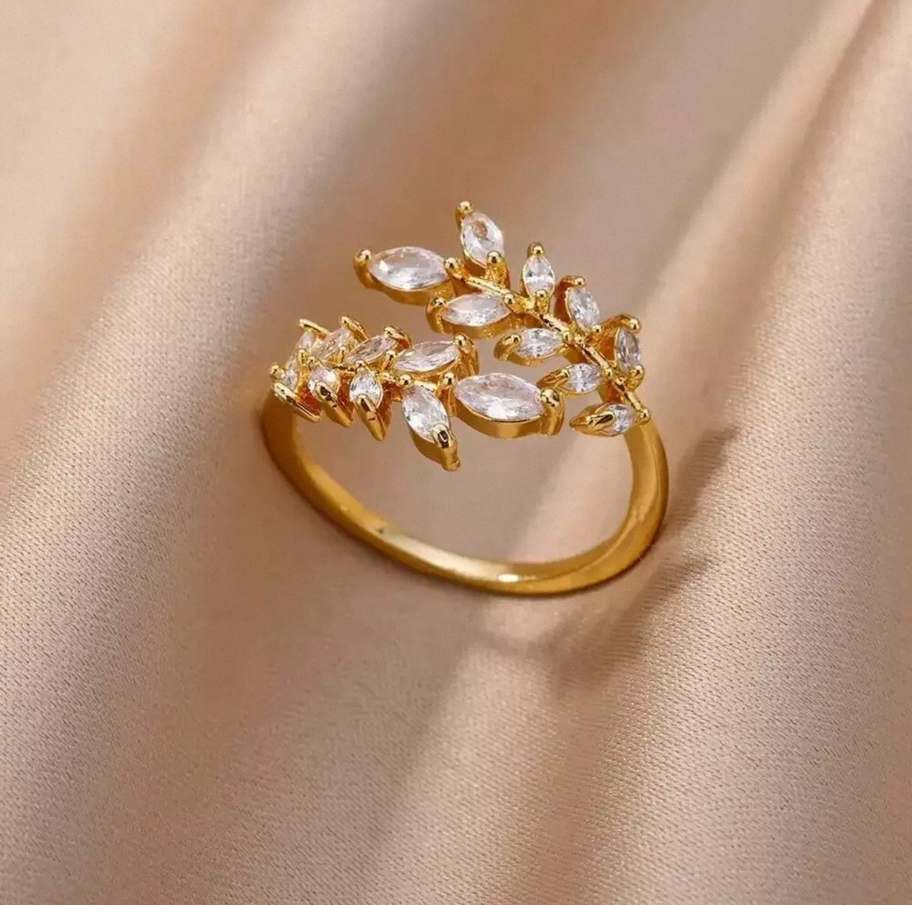 18K Gold-Plated Adjustable Ring