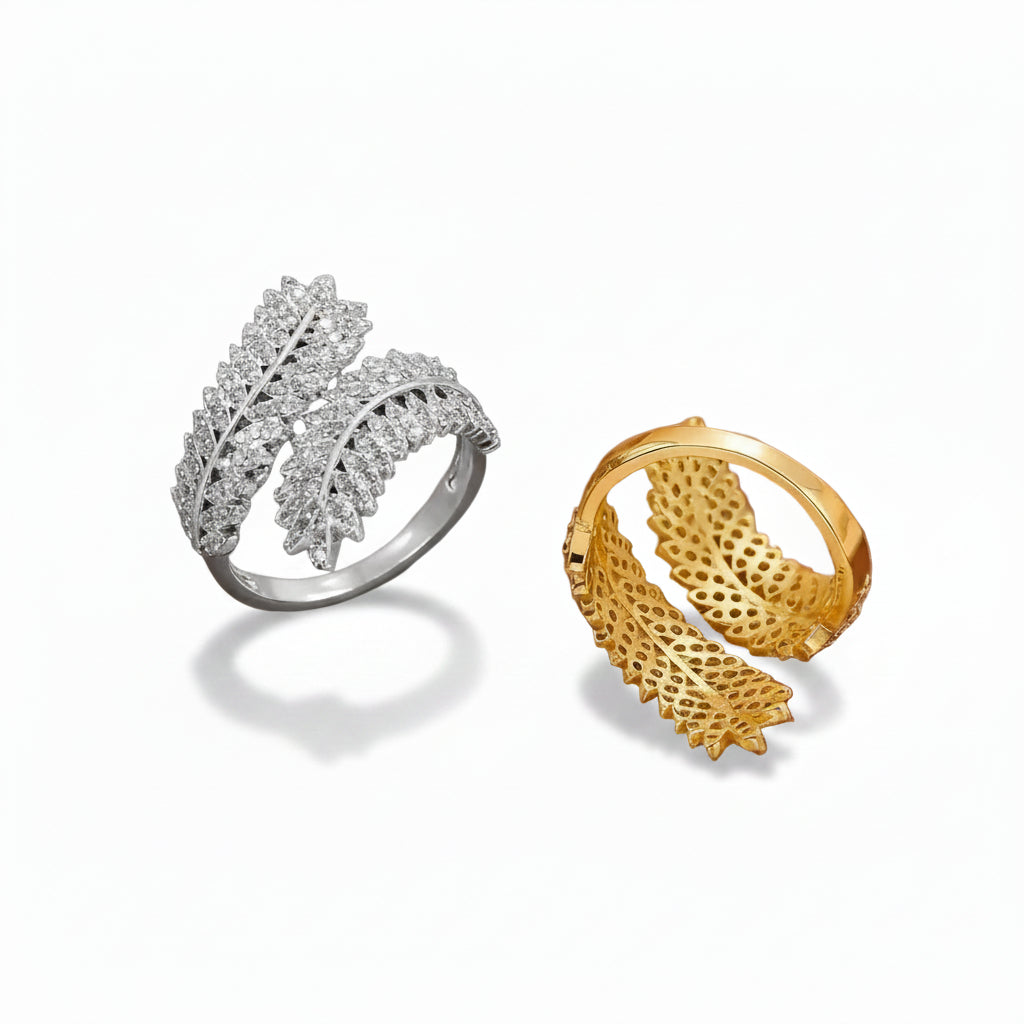 Adjustable Ring with Zircon Stones